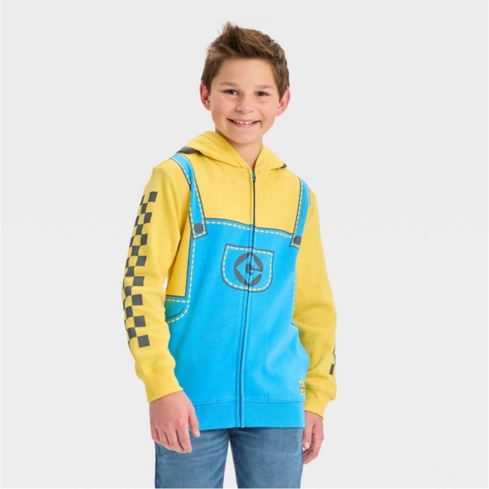 Boys' Minion Cosplay Zip-Up
Sweatshirt - Light Blue/Yellow S, M, Y - Picture 2 of 3